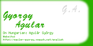 gyorgy agular business card