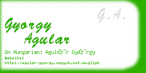 gyorgy agular business card